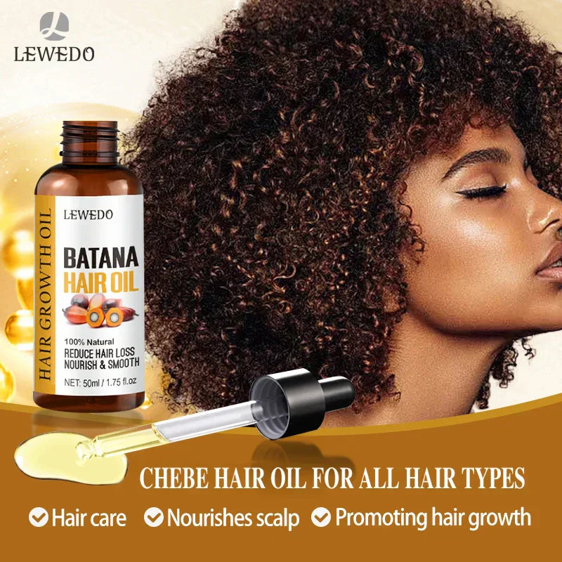 Lewedo Naturals Batana Oil for hair growth and scalp nourishment with natural ingredients