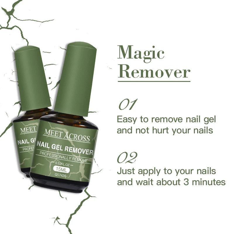 Fast Nail Gel Polish Remover in 15ml portable bottle for quick, gentle, and effective gel polish removal without damaging nails