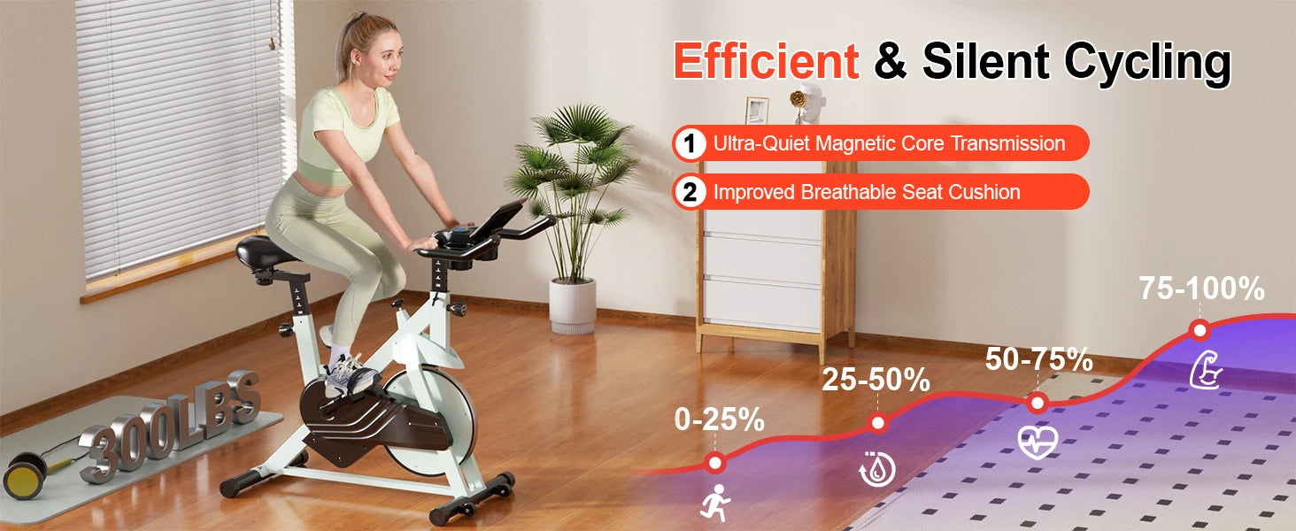Superun Exercise Bike – 32-Level Magnetic Resistance for Home