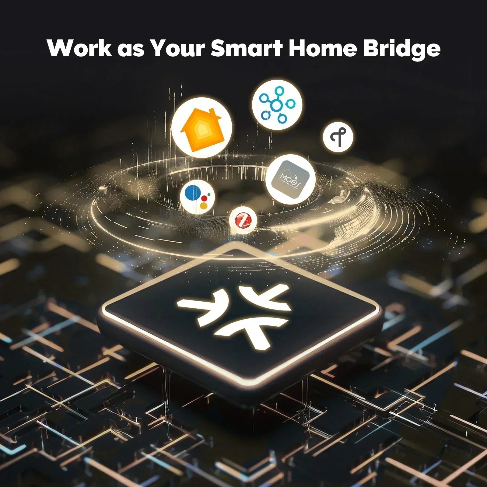 MOES Tuya Zigbee Matter Thread Gateway Smart Home Bridge