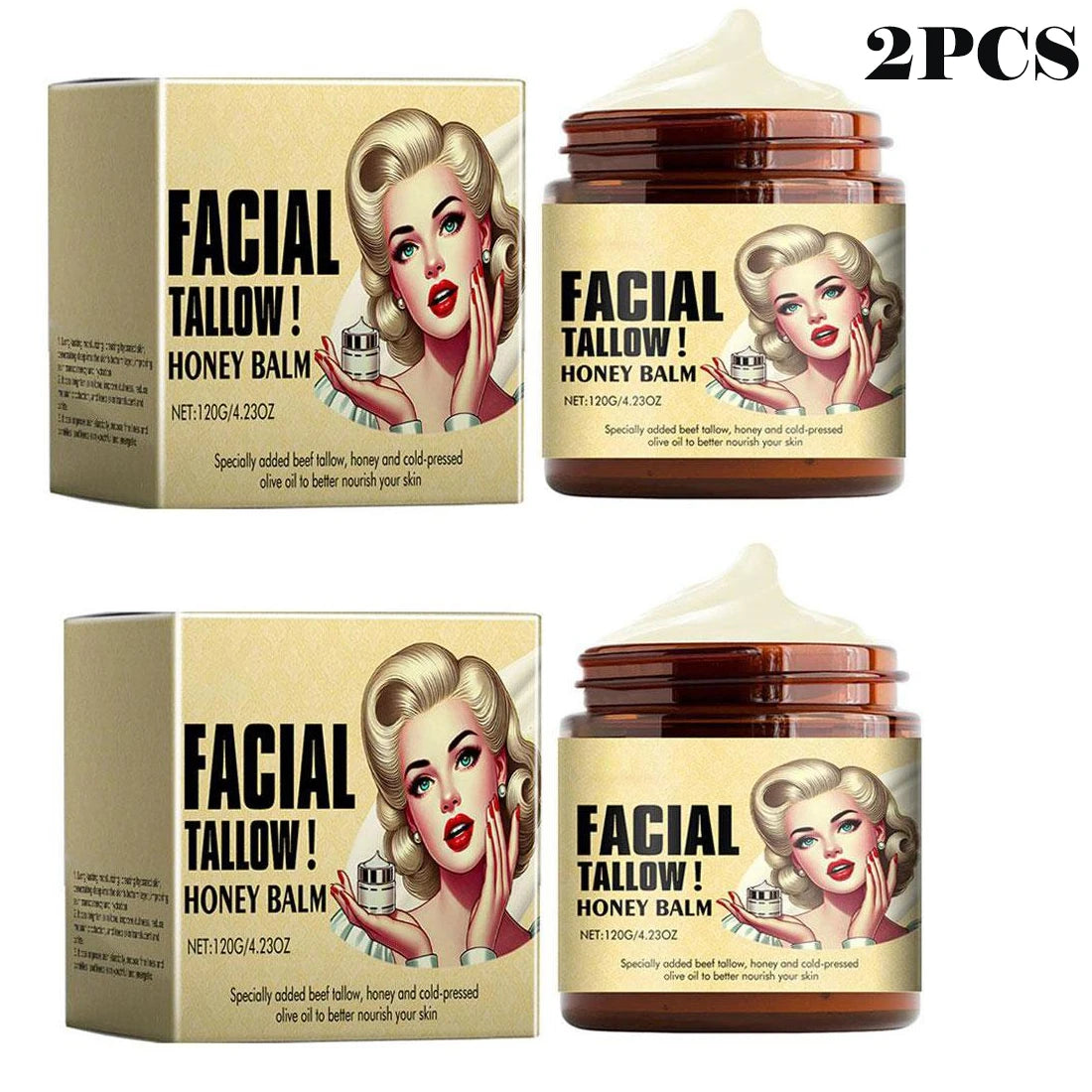 Whipped Beef Tallow And Honey Balm Moisturizing