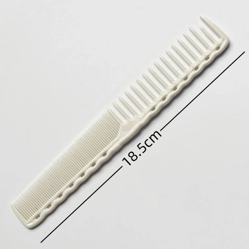 Professional Hair Cutting Comb with sparse teeth, ergonomic grip, and 18.5cm length for precise styling and detangling long hair