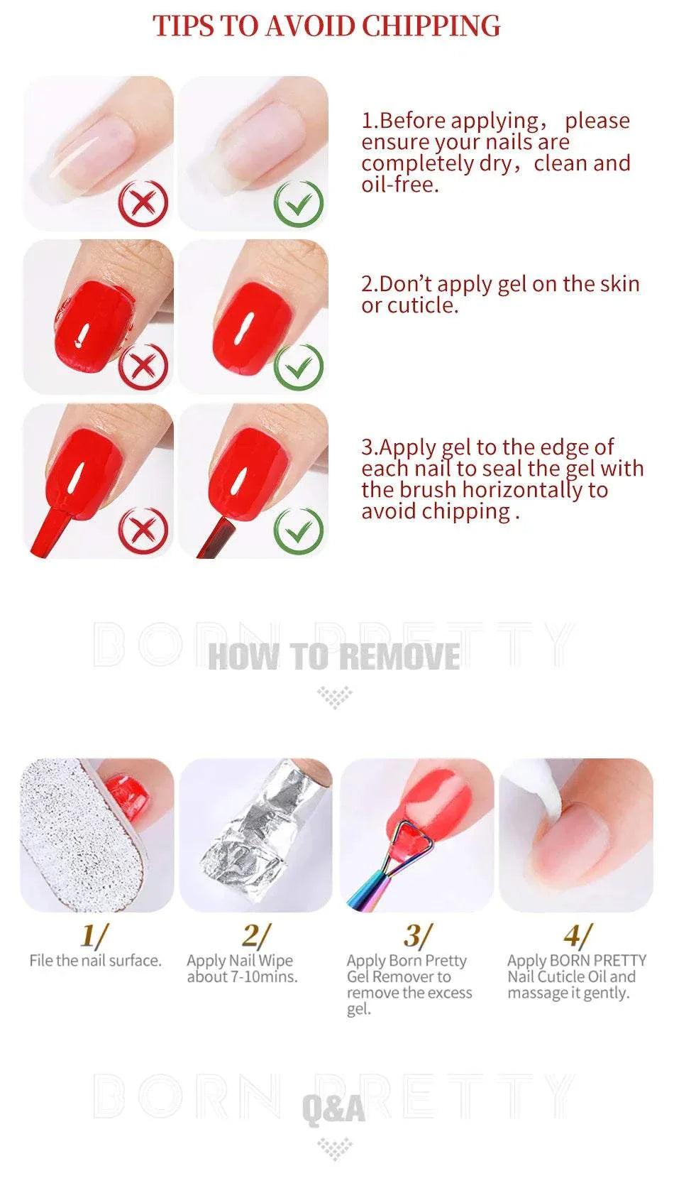 BORN PRETTY 10g Gel Nail Glue for rhinestones with super strong adhesive, no wipe formula, quick curing, and easy application for long-lasting 3D nail art designs