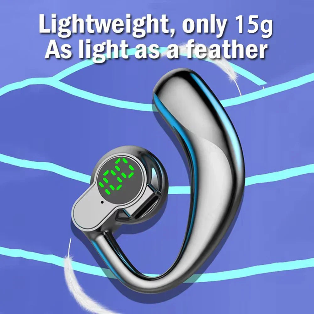 180° Wireless Headphone with lightweight 15g design and digital LED battery display
