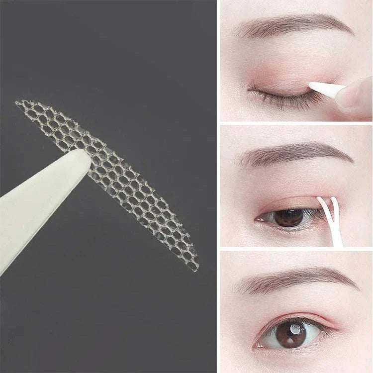 Invisible eyelid lifting tape with transparent, breathable material for natural double eyelid effect and long-lasting hold
