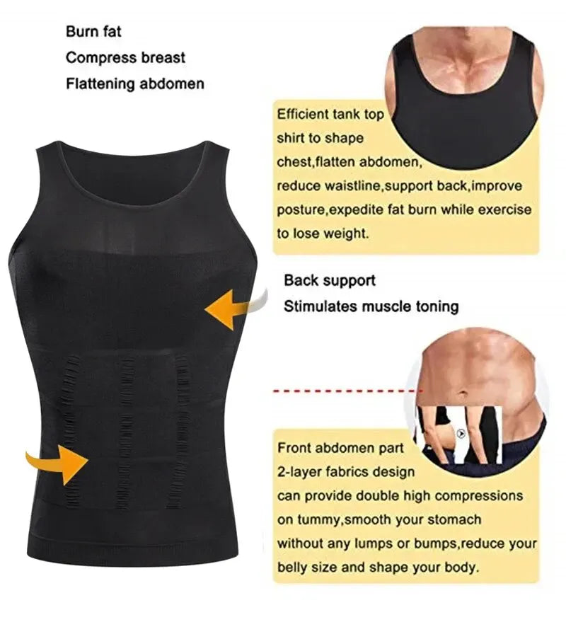 Men Body Shaper Slimming Compression Vest