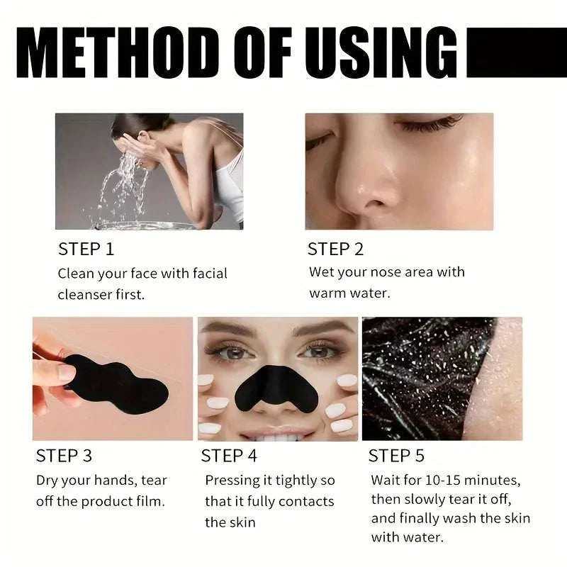 Step-by-step guide to using facial blackhead removal stickers for effective pore cleansing and blackhead removal
