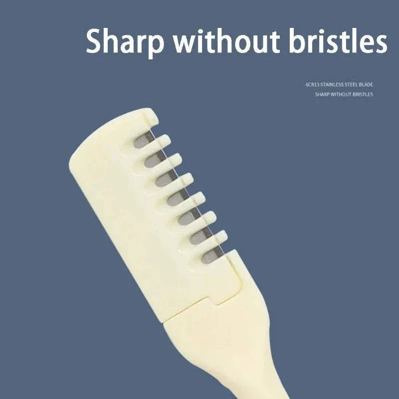 Manual nose hair trimmer with stainless steel blades and ergonomic handle for precise grooming