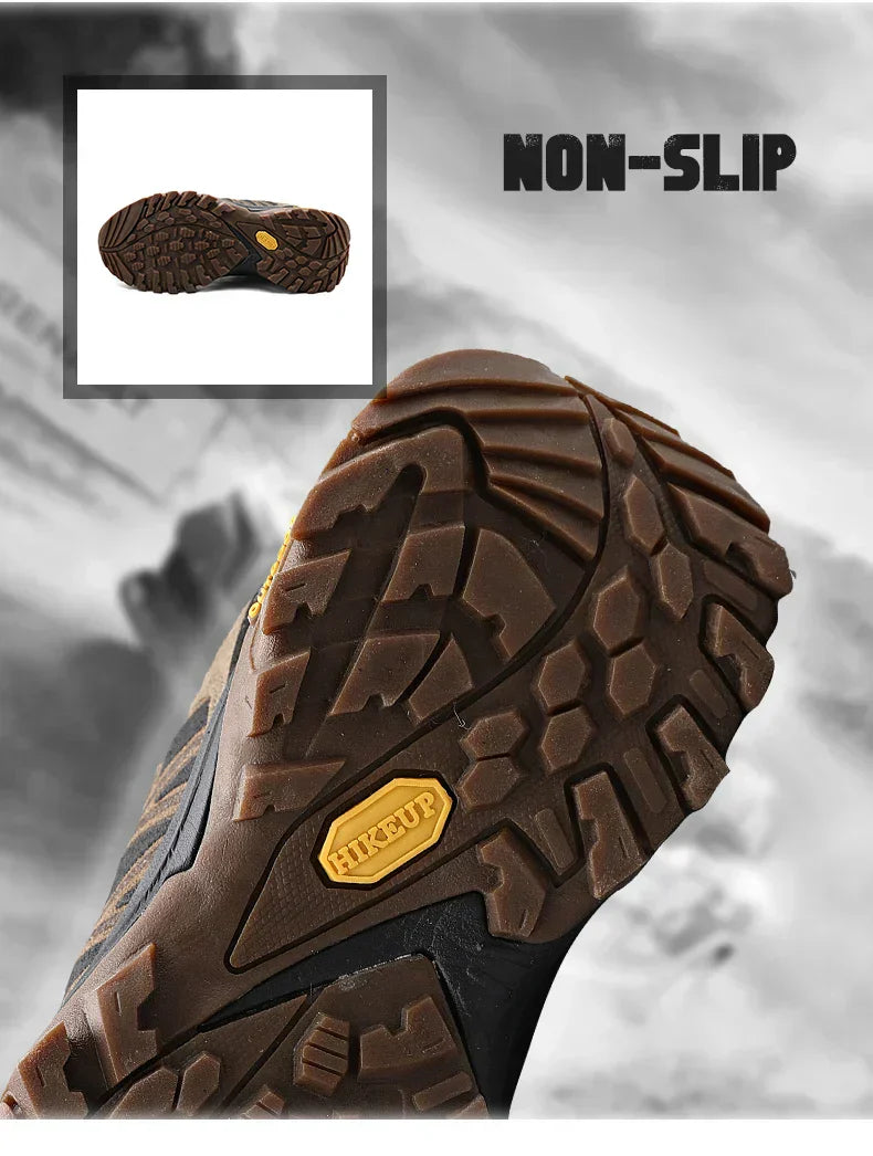 Durable men's hiking shoes sole with non-slip grip for rugged outdoor trails