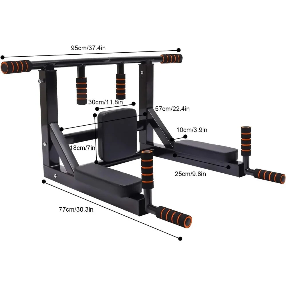 Wall Mount Pull-up Bar & Dip Station