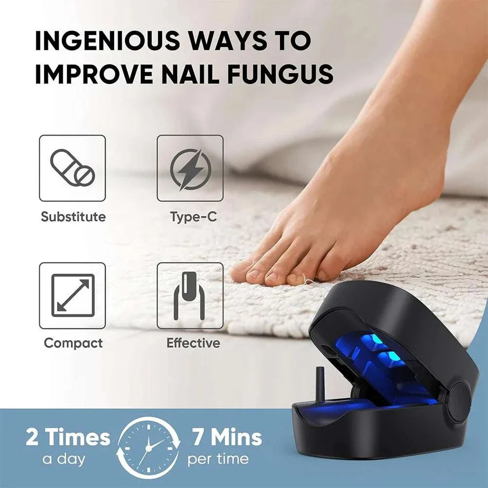 Nail care device for fungal treatment and nail repair, compact and effective tool for healthier nails at home