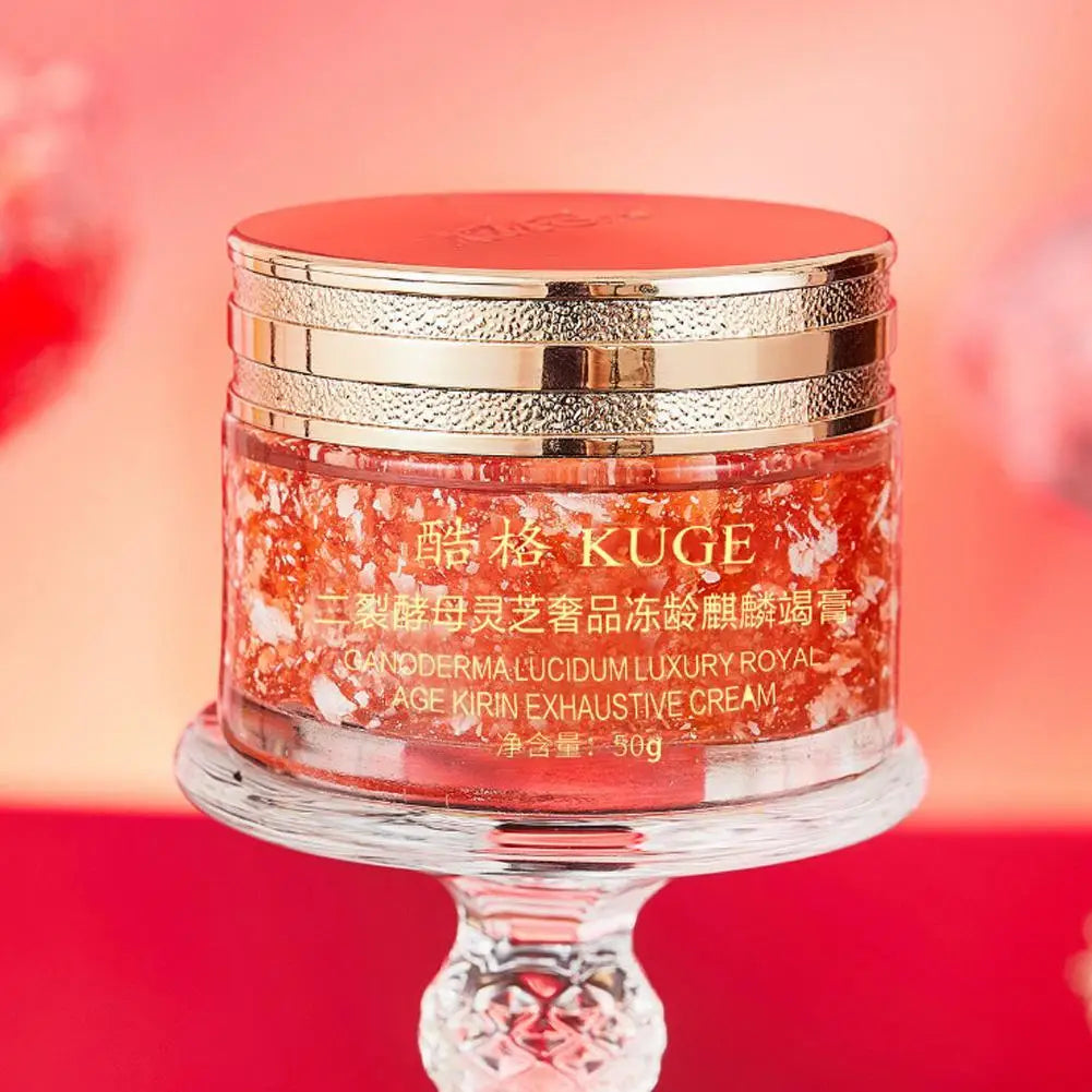 Dragon Blood Retinol Cream moisturizer jar with gold lid, Korean skincare cream for hydration and anti-aging benefits