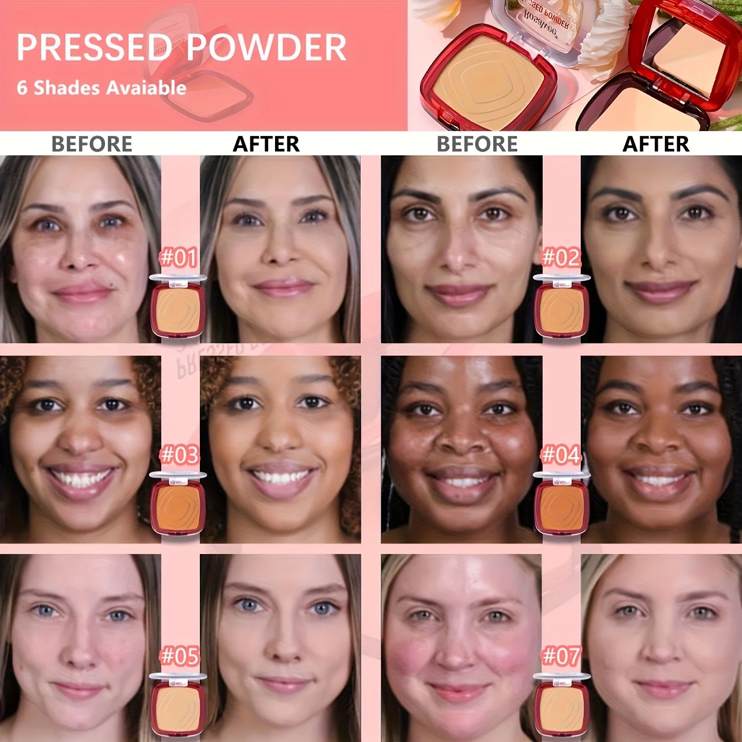 Pressed Powder Foundation with Puff Applicator