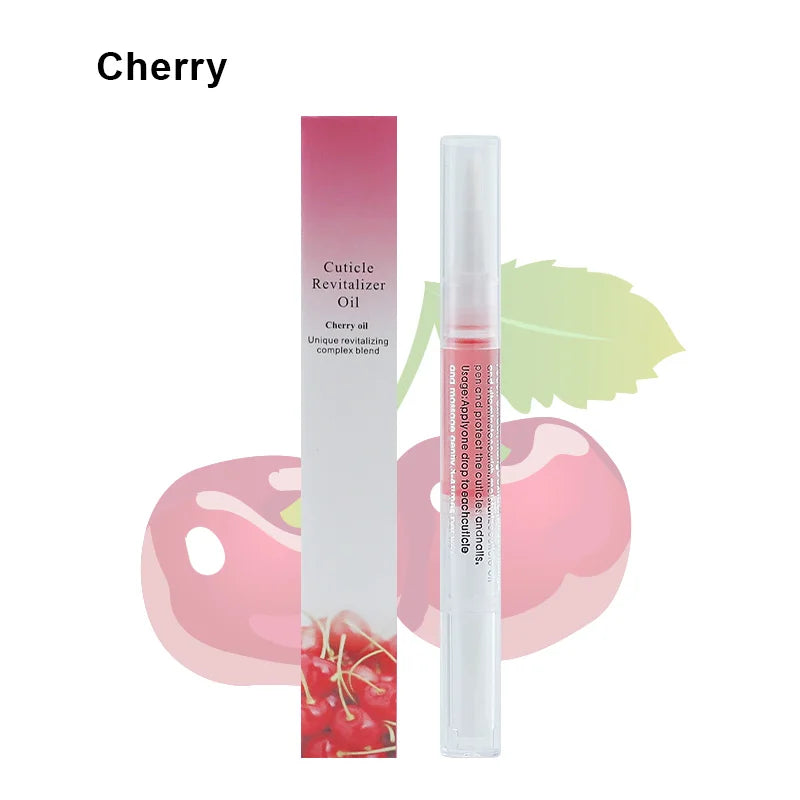 Cherry scented cuticle revitalizer oil pen from 40PCS Cuticle Oil Pen Set for nail hydration and repair
