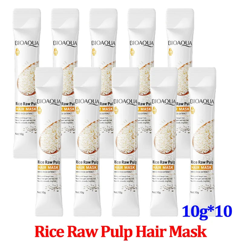 Magical Keratin Hair Mask 10g x10 rice extract deep repair for dry frizzy hair