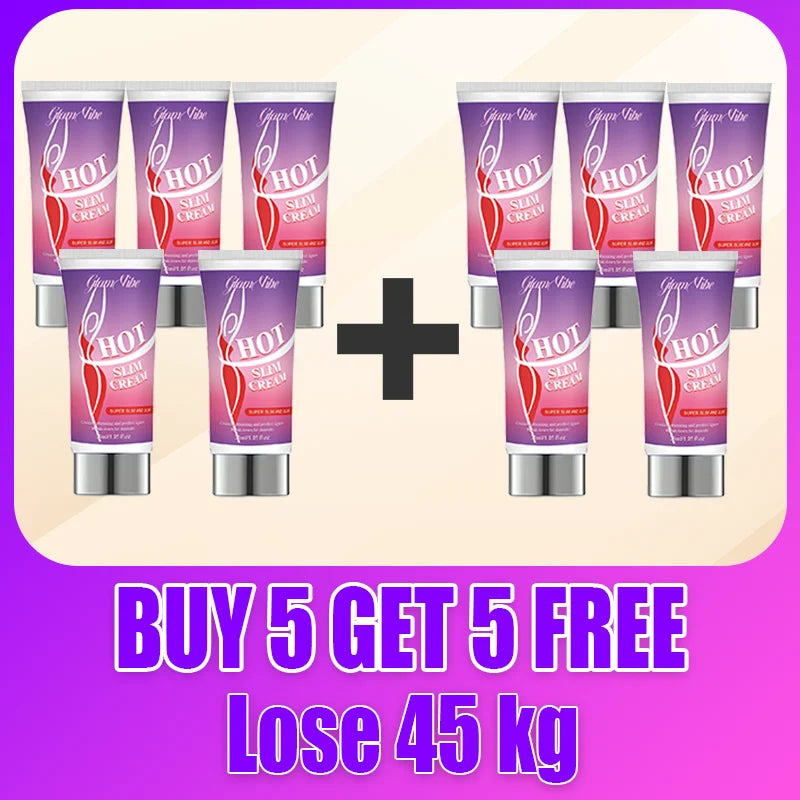 Slimming Cream for rapid weight loss with natural fat-burning ingredients, buy 5 get 5 free offer, lose 45 kg fast