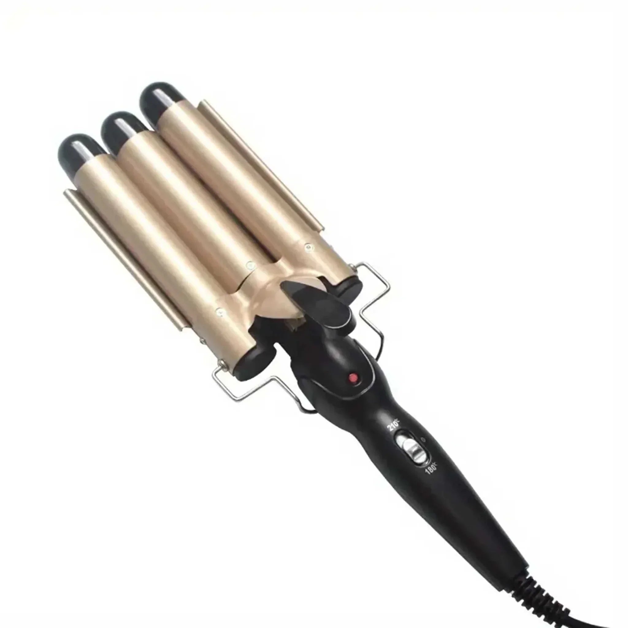 Multifunctional Curling Iron with three barrels for curls, waves, and sleek styling, featuring ergonomic design and fast heat-up.