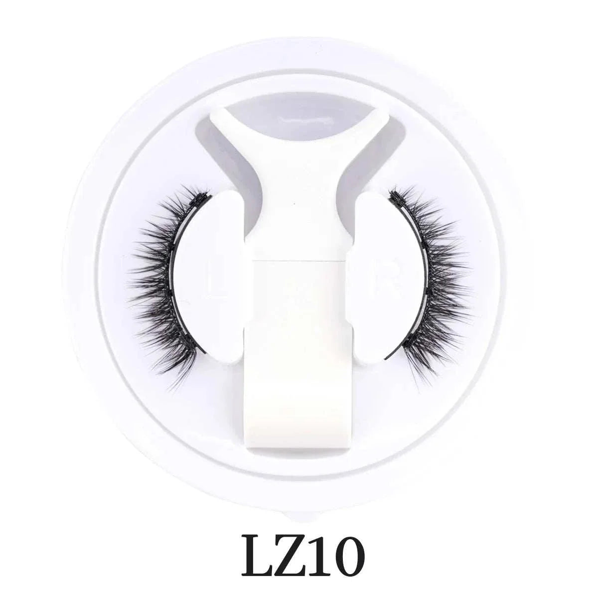 Hot Magnetic Eyelashes Set with reusable, natural-looking magnetic lashes and included tweezers in a compact travel case