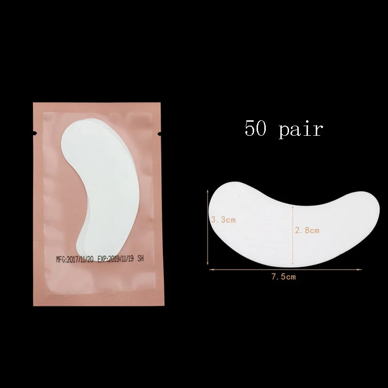 50 pairs hydrogel under eye patches for eyelash extension protection and hydration