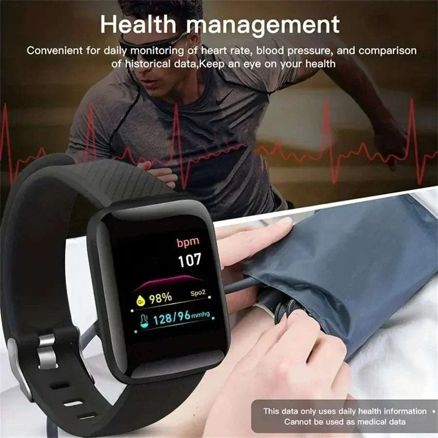Multifunction Smart Watch displaying heart rate and oxygen levels for daily health management and fitness tracking