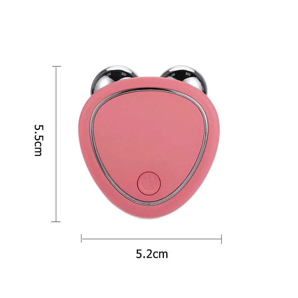 Compact EMS Face Lifting Machine with dual microcurrent rollers for skin tightening and anti-wrinkle rejuvenation