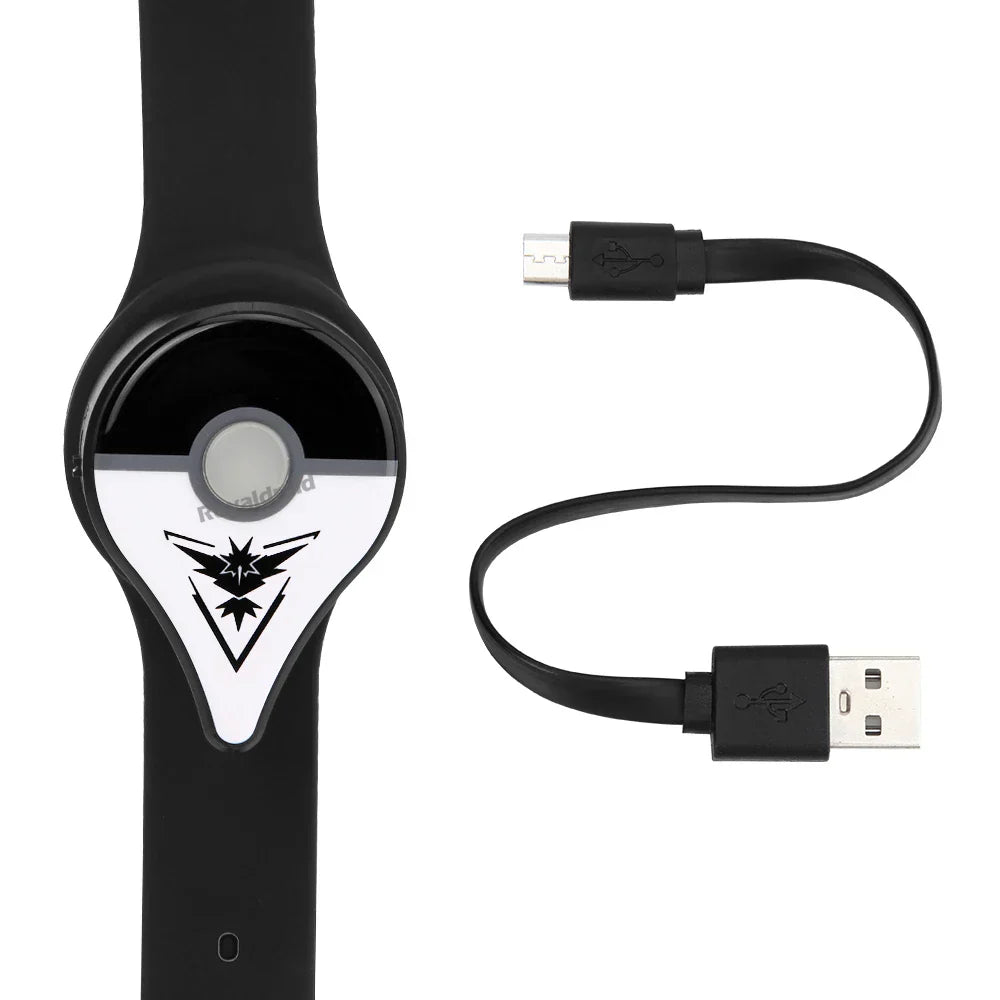Auto Catch Powermon Go Plus smart Bluetooth wristband with rechargeable battery and USB charging cable for hands-free Pokémon GO gameplay