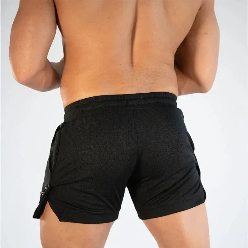 2026 New Men's Gym Training Shorts, Sports and Leisure Fitness Mesh Beach Shorts, Quick Drying Breathable Men's Shorts