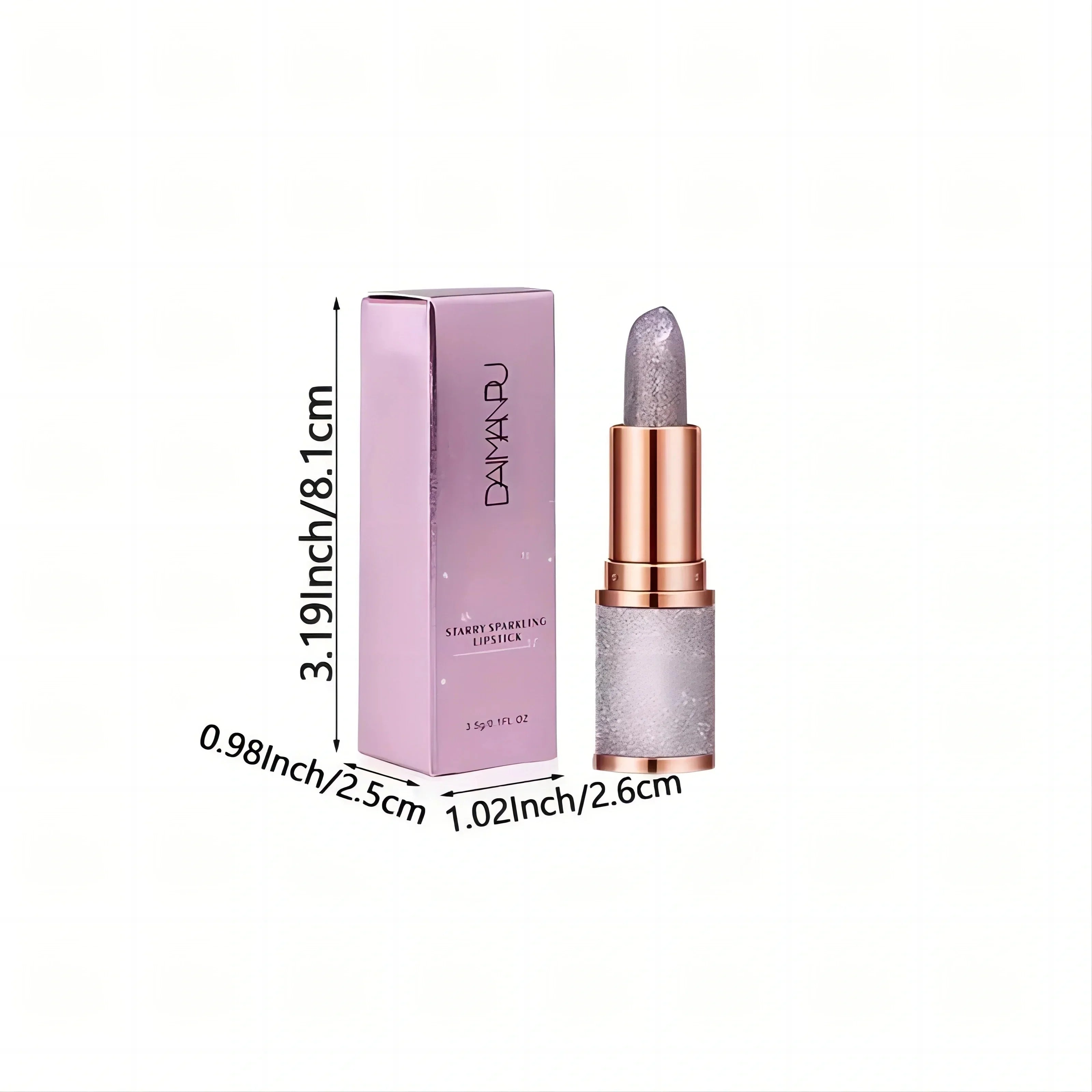 Rose Smoke Powder Lip Glaze with starry shimmer and glossy velvet finish in a smoky rose shade