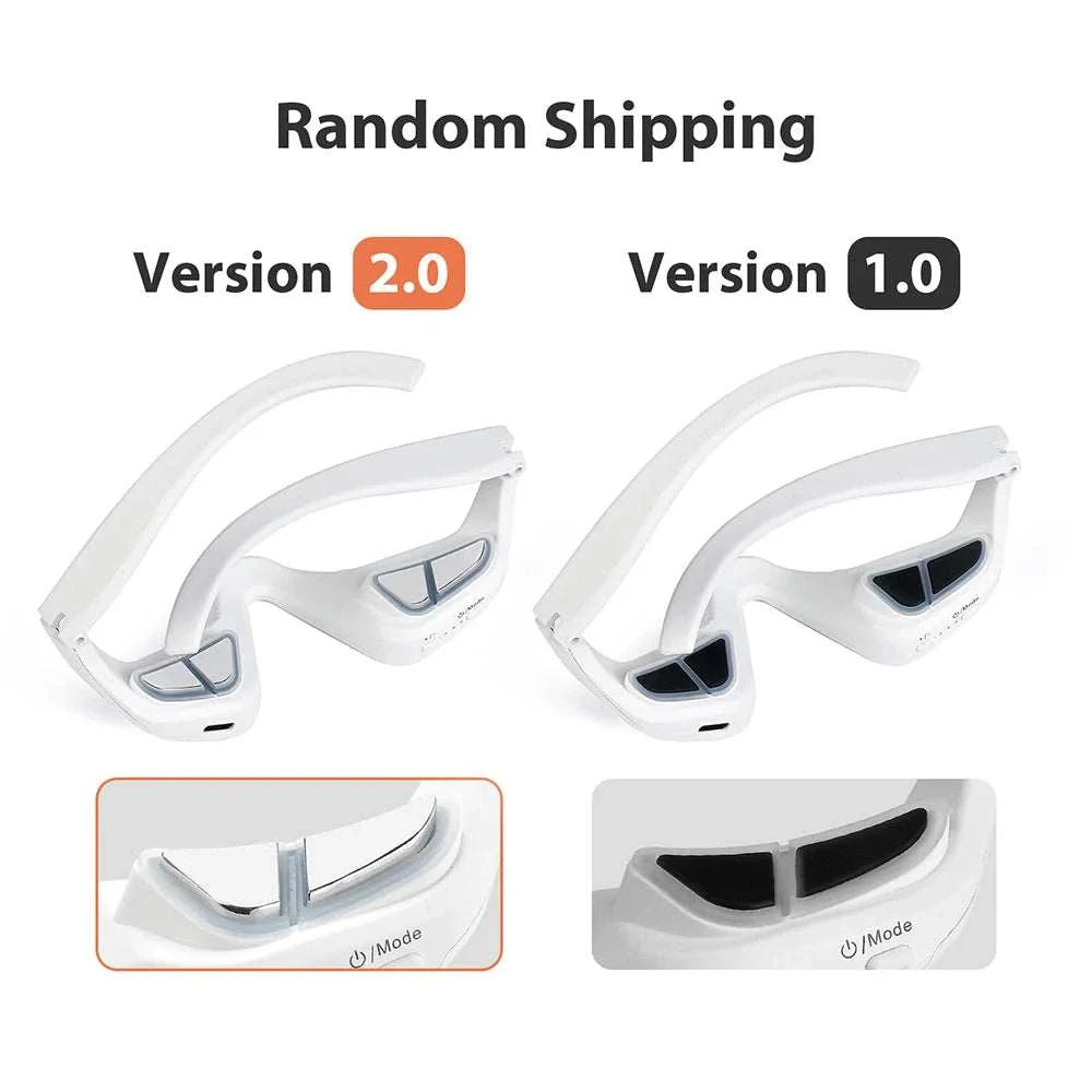 3D Eye Massager with ergonomic design, heat and vibration modes, rechargeable and travel-ready for soothing eye care and reducing dark circles and fine lines