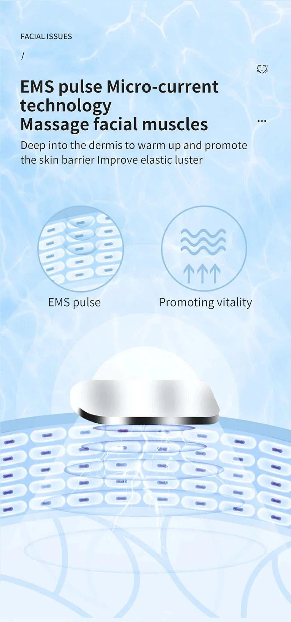 EMS Face Lifting Massager with advanced microcurrent technology for facial muscle toning and skin firming