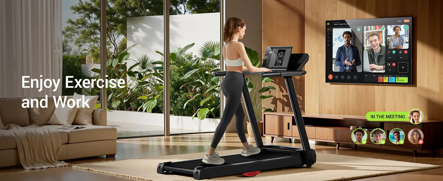 3.0HP Foldable Home Treadmill – Quiet, Durable & Shock Absorbing