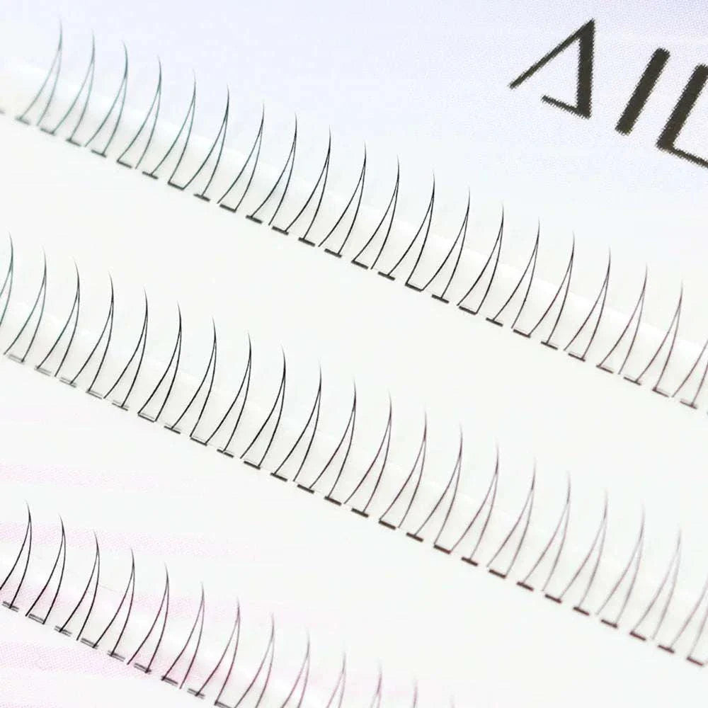 J Curl V Shape under eyelash clusters for natural and dramatic bottom lash enhancement