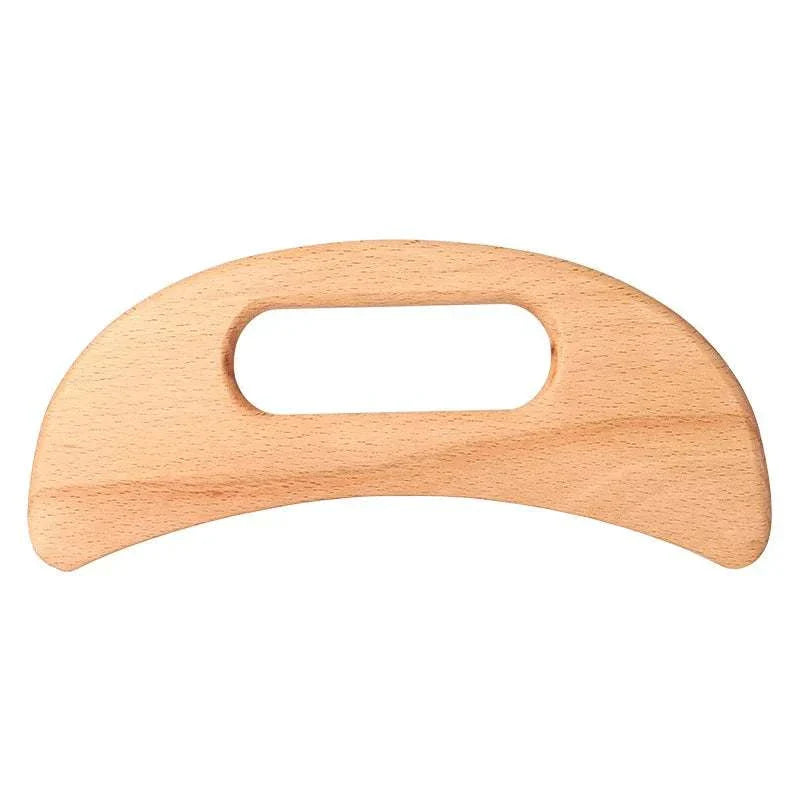 Wooden Gua Sha Tool with ergonomic paddle shape for anti-cellulite massage and body therapy