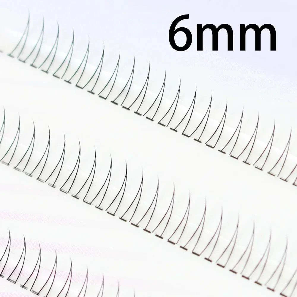 J Curl V Shape under eyelash clusters 6mm soft lightweight bottom lashes for natural and dramatic looks