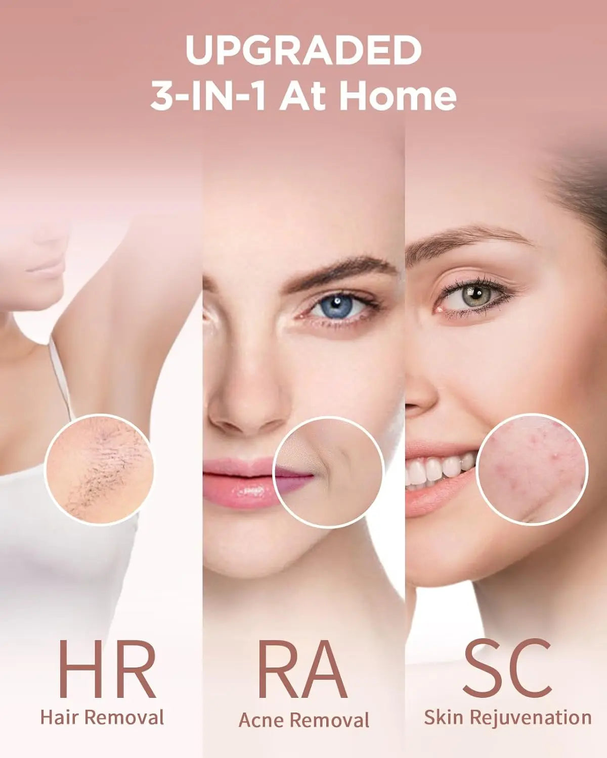 IPL Hair Removal laser device for hair removal, acne treatment, and skin rejuvenation at home