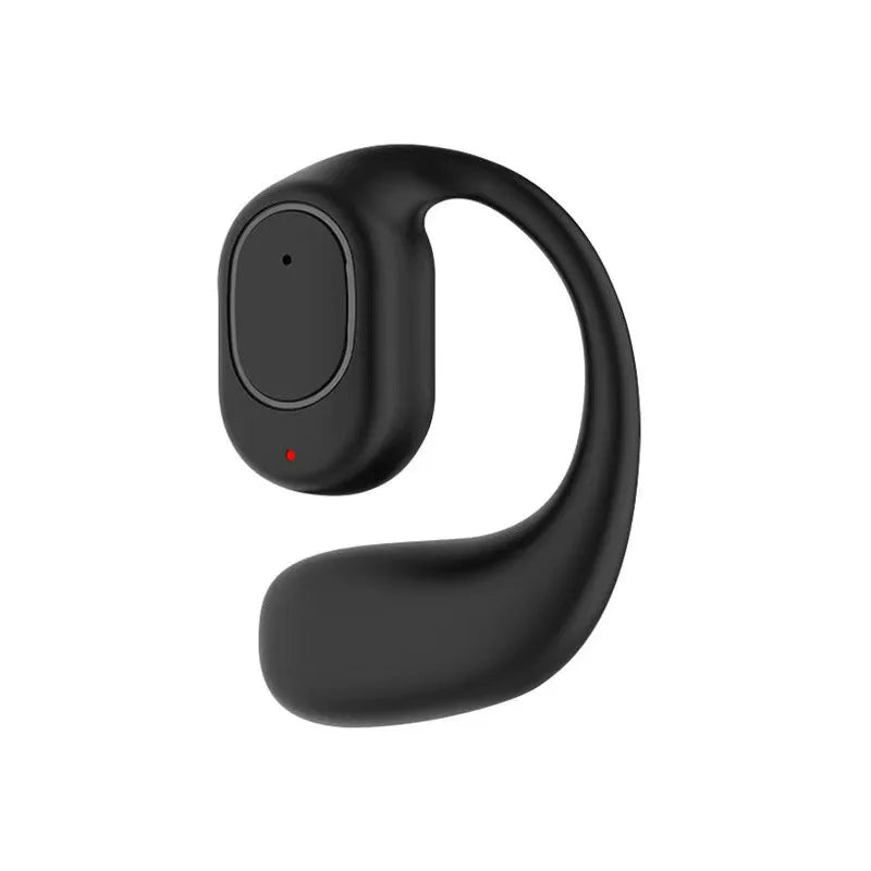 Black KY2 wireless Bluetooth earphone with ergonomic open-ear air conduction design and secure ear-hook fit