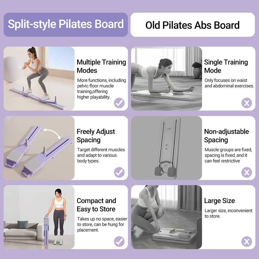2-in-1 Abs & Ski Board portable core and leg trainer for full-body workouts and pilates reformer exercises