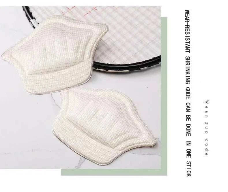 Unisex anti-wear white heel cushion pads for shoe comfort and protection