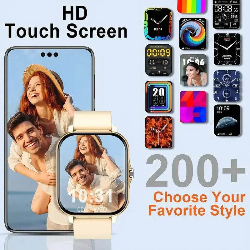 KESHUYOU 2025 Smart Watch with HD touch screen, customizable watch faces, and modern style options