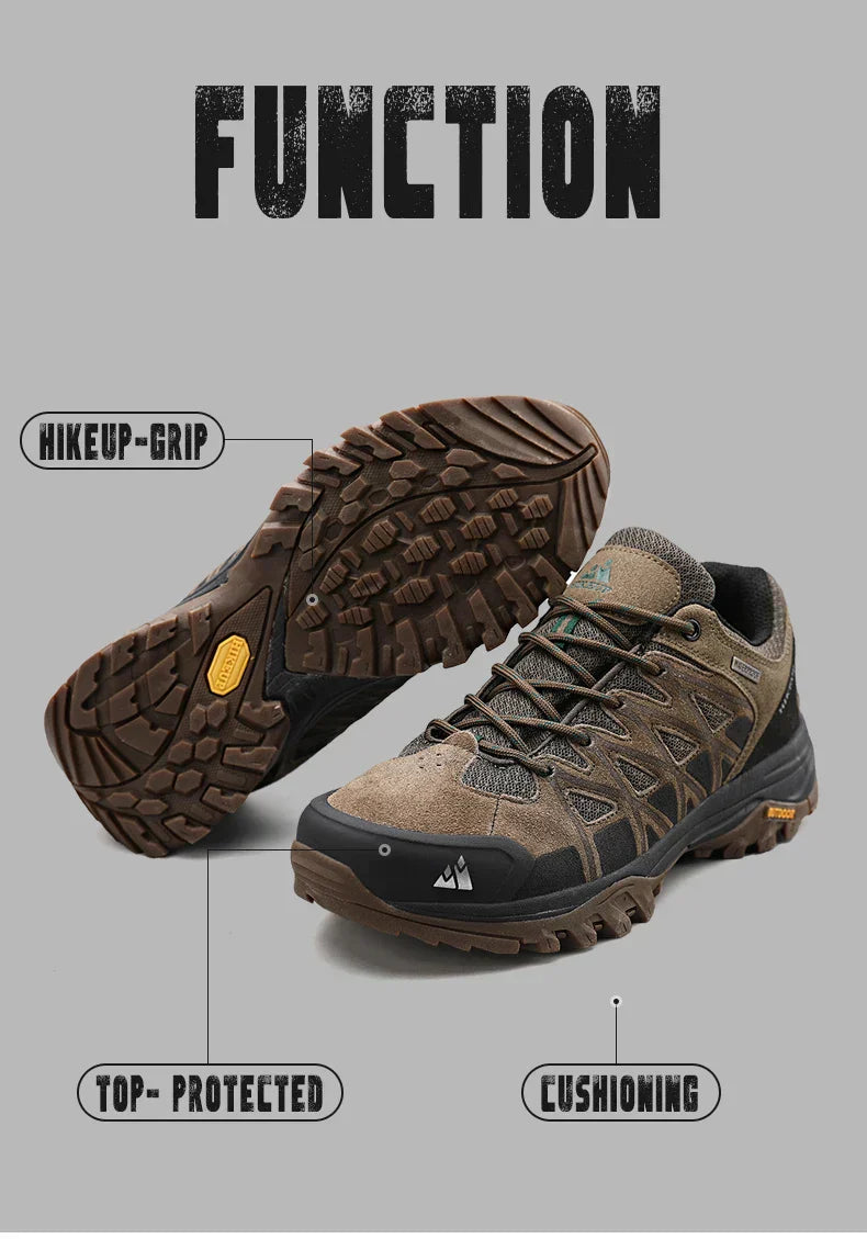 Men's Hiking Shoes with durable construction, superior grip sole, cushioned midsole, and protective toe design for outdoor adventures