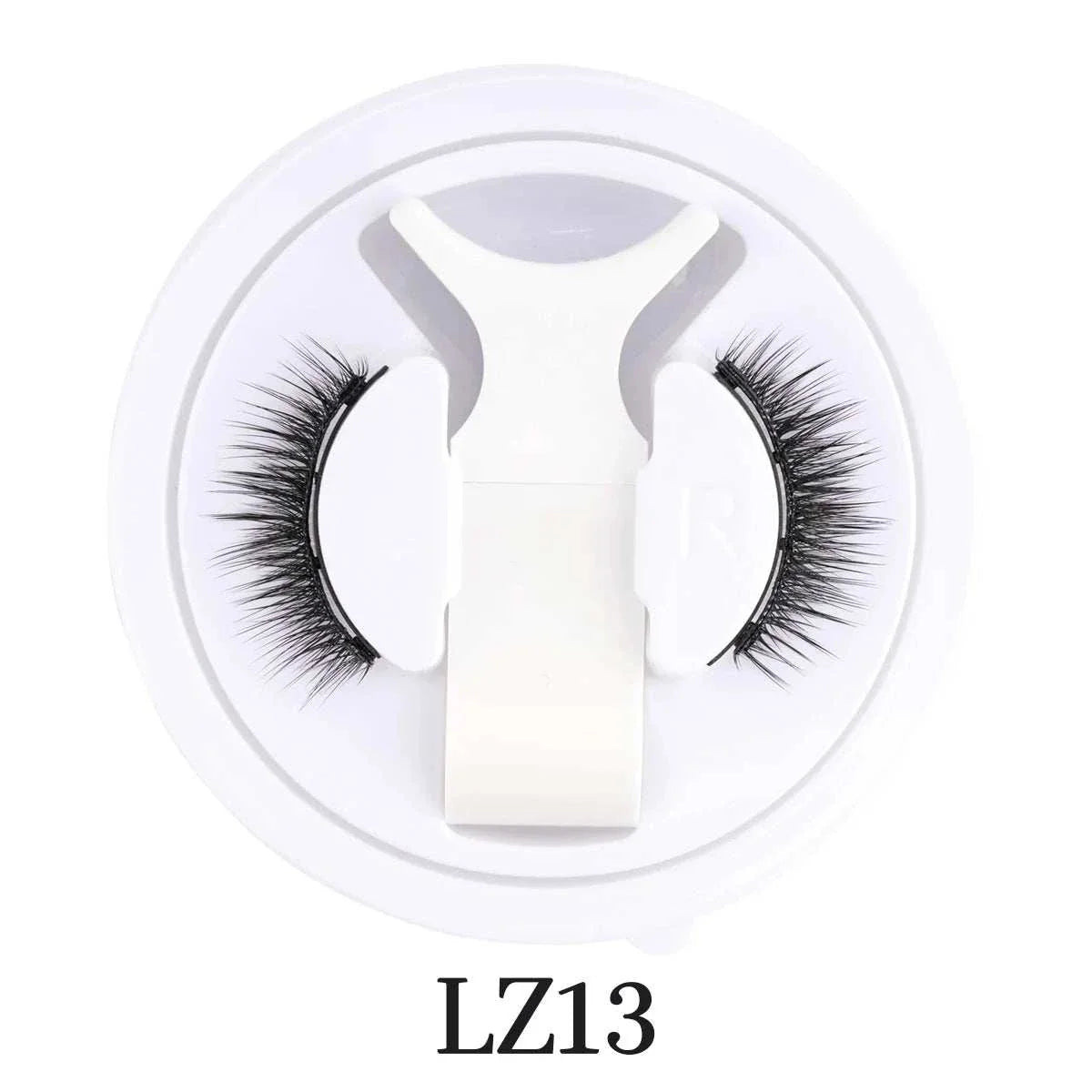 Hot Magnetic Eyelashes Set with reusable, natural-looking lashes and magnetic tweezers in compact case
