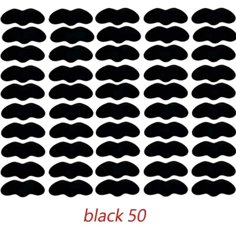 Set of 50 black facial blackhead removal stickers for deep pore cleansing and gentle skin care