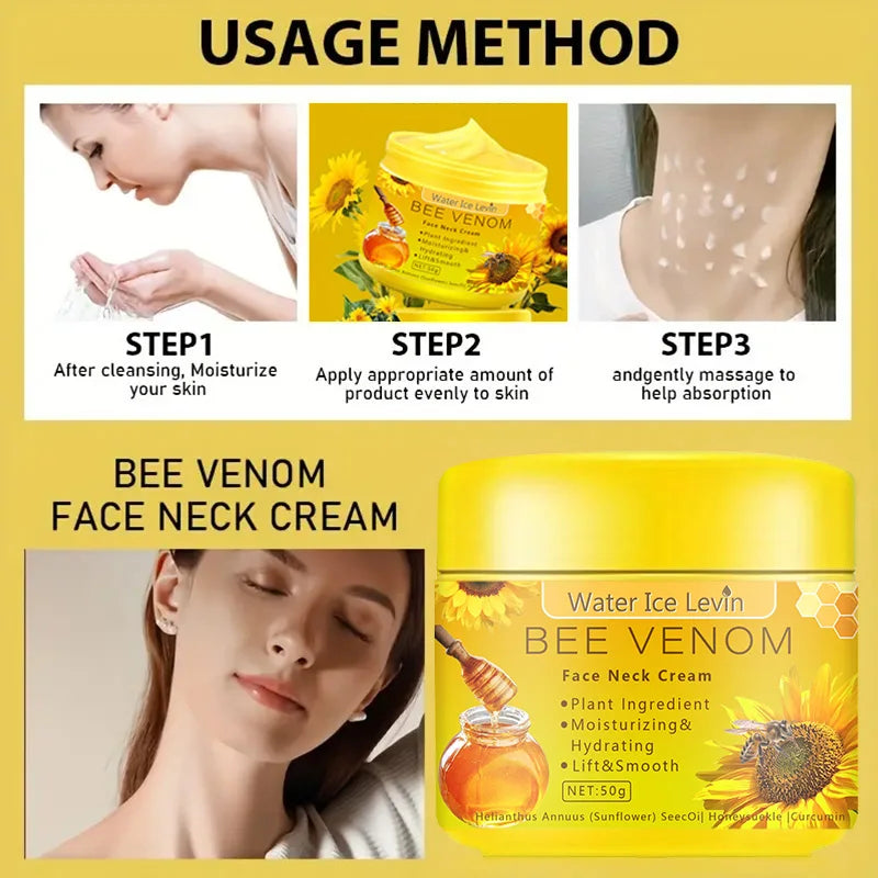 Bee Venom Neck Cream moisturizing and firming cream for neck and décolleté skin with anti-aging benefits