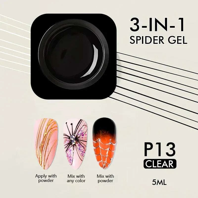 4-in-1 Black & White Nail Painting Gel