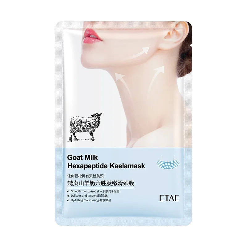 Goat Milk Six Peptides Neck Mask collagen firming moisturizing skincare pack for neck and décolleté care