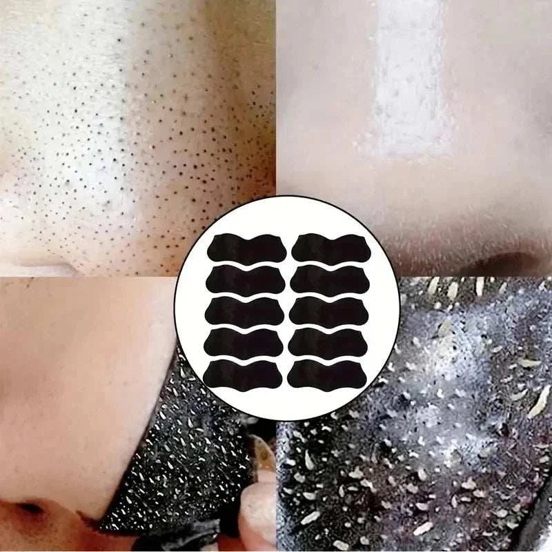 Bamboo charcoal nasal strips removing blackheads and purifying pores for clearer skin