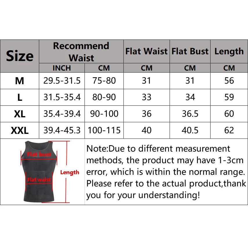 Men Body Shaper Slimming Compression Vest