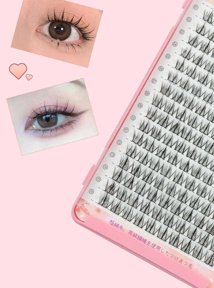 Flowerknow Eyelash Extension Book with 32 rows of soft cluster lashes for professional and personal use