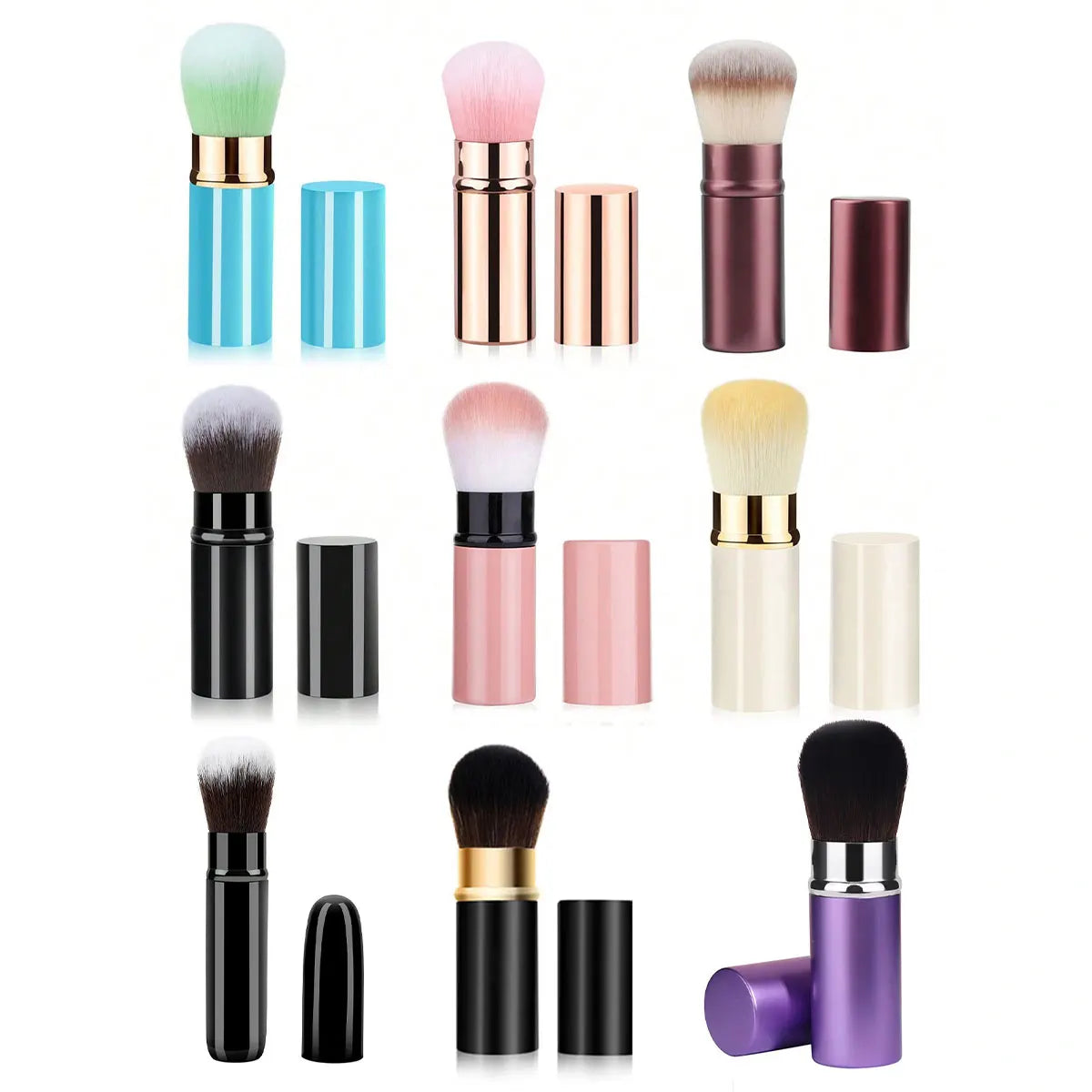 1pc Retractable Powder Makeup Brush