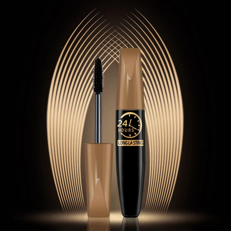 5D Black Silk Fiber Mascara waterproof lengthening volumizing long-lasting lash enhancer